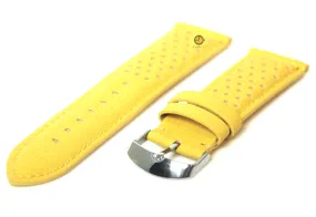 Waterproof horlogeband 24mm geel leder